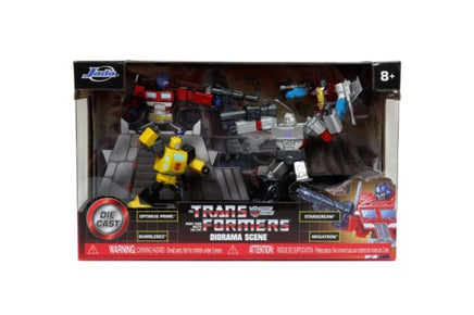 Diorama Transformers Optimus Prime Megatron Bumblebee Starscream Diecast