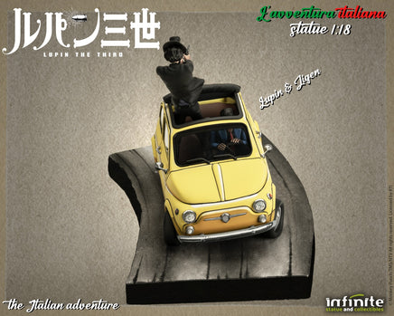Modellino Fiat 500 Lupin 3rd L'avventura Italiana 1/18