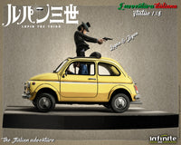 Modellino Fiat 500 Lupin 3rd L'avventura Italiana 1/18