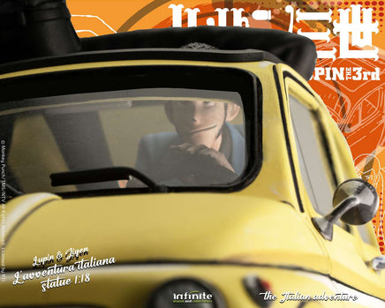 Modellino Fiat 500 Lupin 3rd L'avventura Italiana 1/18