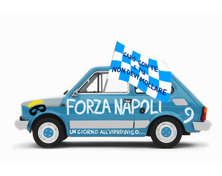 Modellino Fiat 126 Forza Napoli Scudetto 1/18