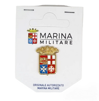 Spilla in metallo smaltato stemma araldico Marina Militare