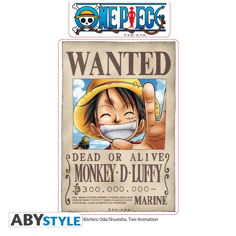 Set 2 Adesivi Stickers One Piece Wanted