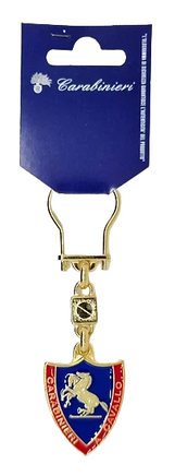 Portachiavi in metallo smaltato reparto Carabinieri a cavallo