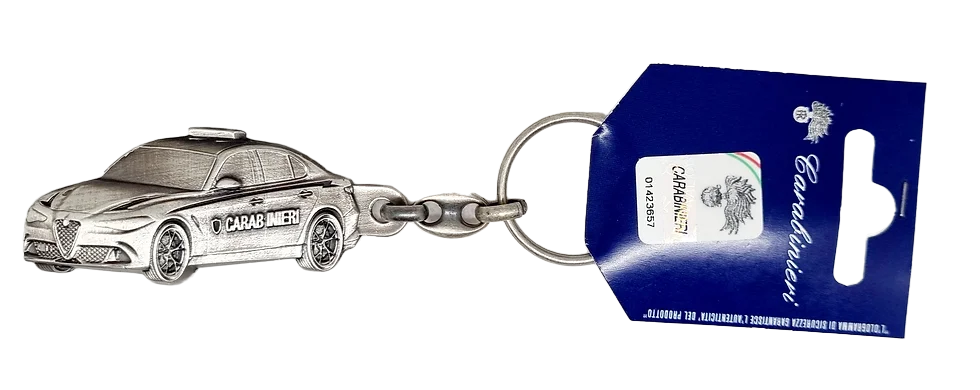 Schlüsselanhänger aus emailliertem Metall CAR