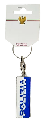 Portachiavi in metallo smaltato Polizia di Stato 113