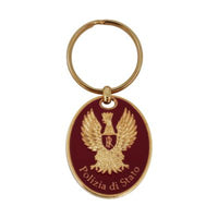 Portachiavi in metallo smaltato Aquila Polizia di Stato