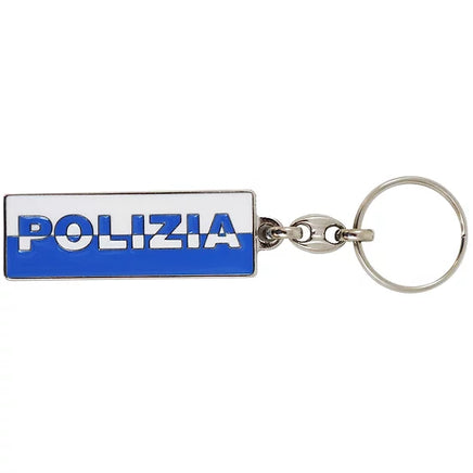 Portachiavi in metallo smaltato Polizia di Stato 113