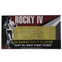 Replica biglietto ticket 45° Anniversario Rocky IV incontro Rocky Balboa vs Ivan Drago