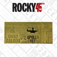 Replica ticket 45th Anniversary Rocky II match Rocky Balboa vs Apollo Creed ticket