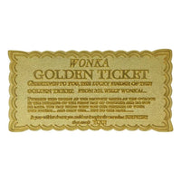 Replica biglietto ticket della Fabbrica di Cioccolato di Willy Wonka