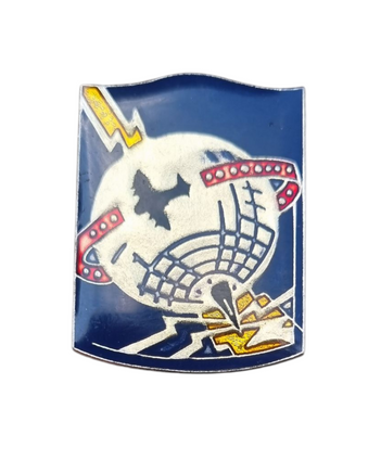 Spilla in metallo smaltato US Air Force Comando Comunicazioni Aeronautica