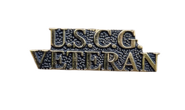 Spilla in metallo smaltato scritta USCG Veteran Guardia Costiera Semper Paratus
