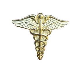 Spilla in metallo smaltato Corpo Medico Militare US Army 2a Guerra Mondiale