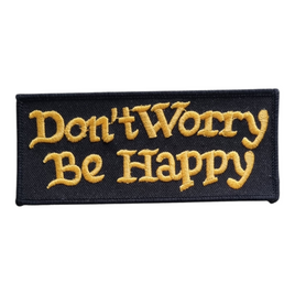 Patch Ricamata Don't Worry Be Happy termoadesiva