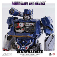 Action Figure Transformers Bumblebee Soundwave and Ravage Deluxe Threezero
