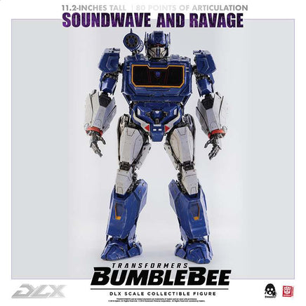 Action Figure Transformers Bumblebee Soundwave and Ravage Deluxe Threezero