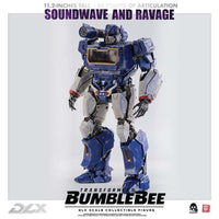 Action Figure Transformers Bumblebee Soundwave and Ravage Deluxe Threezero