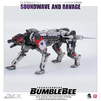 Action Figure Transformers Bumblebee Soundwave and Ravage Deluxe Threezero