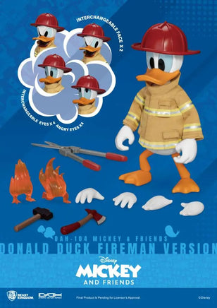 Action Figure Paperino Pompiere Mickey e Friends Donald Duck Fireman Version DAH