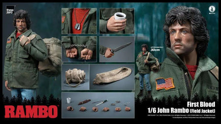 Action Figure Rambo First Blood John Rambo Field Jacket 1/6 Stallone Threezero
