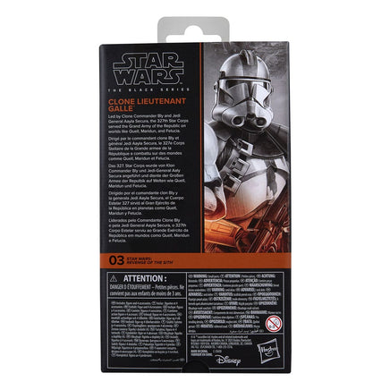 Action Figure Star Wars Episodio III Black Series Clone Tenente Galle