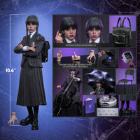 Action Figure Wednesday Mercoledì Addams Jenna Ortega Nevermore 1/6 Hot Toys
