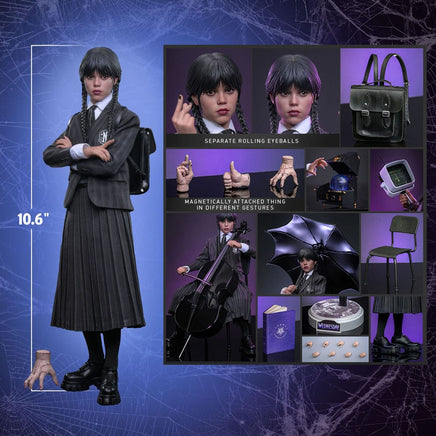 Action Figure Wednesday Mercoledì Addams Jenna Ortega Nevermore 1/6 Hot Toys