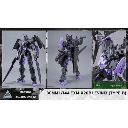Model Kit Action Figure Gundam 30mm Exm-x20b Levinix Type-b 1/144