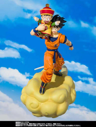 Action Figure SHFiguarts Dragon Ball Z Son Goku e Son Gohan Kid e Kintoun Bandai