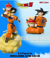 Action Figure SHFiguarts Dragon Ball Z Son Goku e Son Gohan Kid e Kintoun Bandai