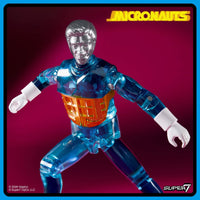 Action Figure Micronauti Time Traveler Reaction+ Super 7 Versione Blu 10 cm