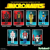 Action Figure Micronauti Time Traveler Reaction+ Super 7 Versione Gialla 10 cm