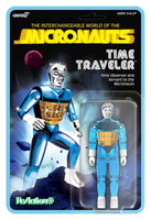 Action Figure Micronauti Time Traveler Reaction+ Super 7 Versione Blu 10 cm