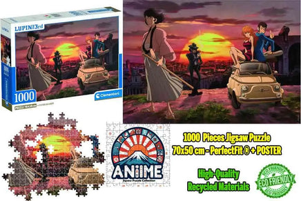 Puzzle Lupin The 3rd Jigen Goemon Margot Fujiko 1000 Pezzi Clementoni