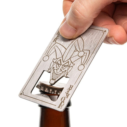 Apribottiglie in metallo satinato bottle opener Carta da Gioco Joker Batman 8 cm