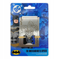 Apribottiglie in metallo satinato bottle opener Carta da Gioco Joker Batman 8 cm