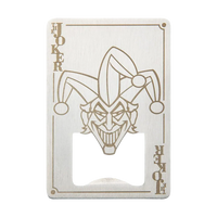 Apribottiglie in metallo satinato bottle opener Carta da Gioco Joker Batman 8 cm