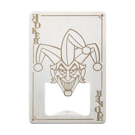 Apribottiglie in metallo satinato bottle opener Carta da Gioco Joker Batman 8 cm