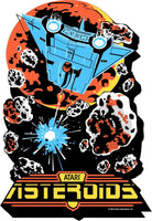 Magnete Calamita Frigorifero in legno Videogame Atari Asteroids Funky Chunky