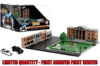 Diorama Back To The Future Clock Tower Nano Scene Delorean Marty McFly 1/64