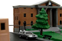 Diorama Back To The Future Clock Tower Nano Scene Delorean Marty McFly 1/64