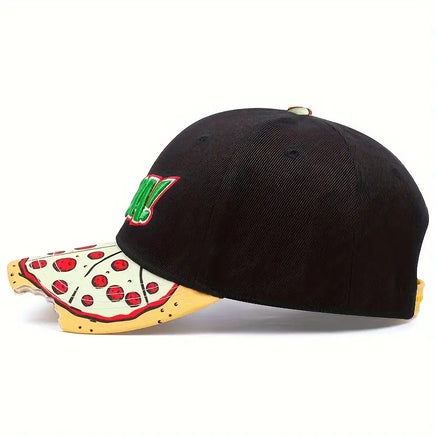 Cappellino ricamato Pizza con visiera moriscata