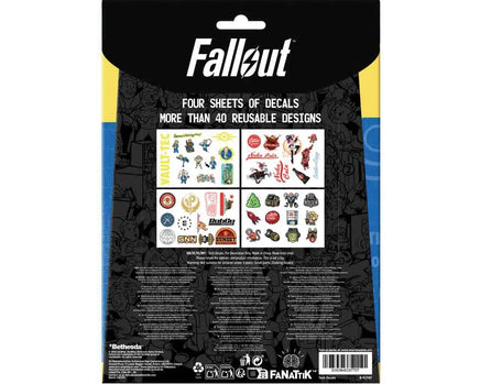 Set 4 fogli A5 decalcomanie adesivi stickers Fallout Videogame Fanattik