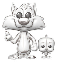Funko Pop Looney Tunes Gatto Silvestro e Tweety Sketched Disegno Bozza
