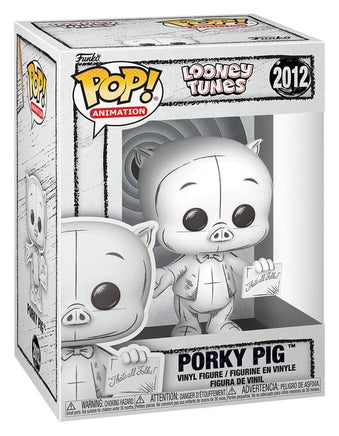 Funko Pop Looney Tunes Porky Pig Sketched Disegno Bozza