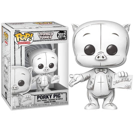 Funko Pop Looney Tunes Porky Pig Sketched Disegno Bozza