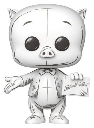 Funko Pop Looney Tunes Porky Pig Sketched Disegno Bozza