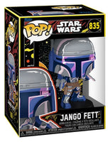 Funko Pop Star Wars Mandalorian e Grogu Jango Fett Bobblehead Retro