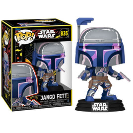 Funko Pop Star Wars Mandalorian e Grogu Jango Fett Bobblehead Retro